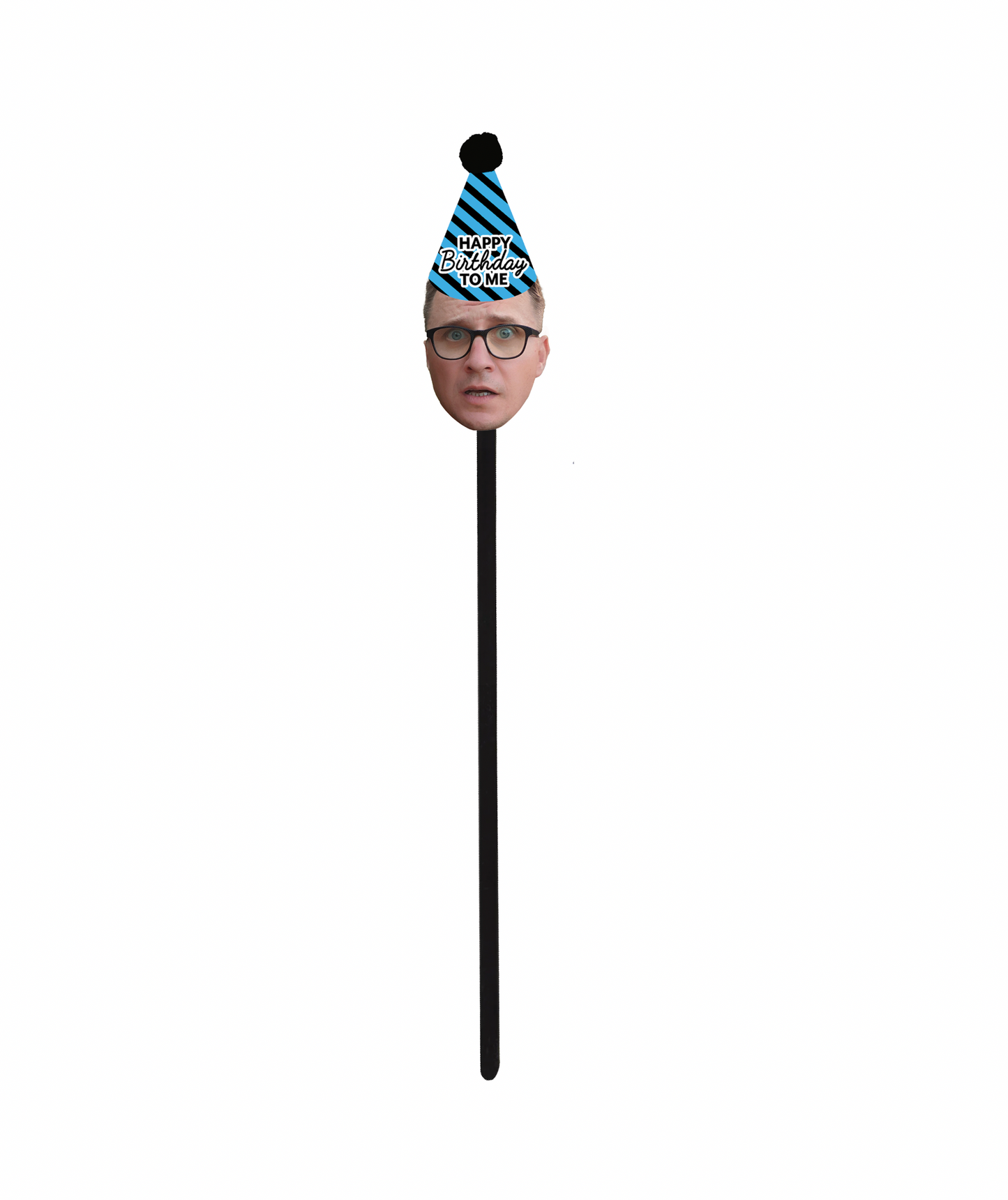 Personalized "Happy Birthday To Me" Birthday Hat Face Swizzle Stir Sticks