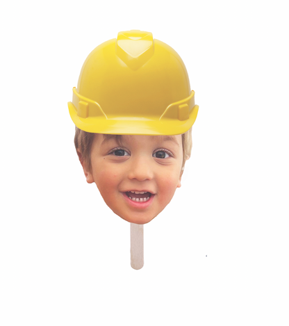 Personalized Construction Hat Face Stick