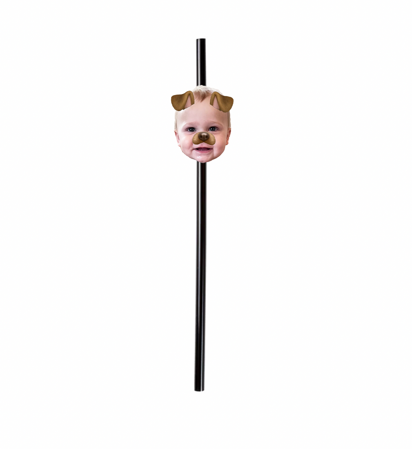 Personalized Dog Ears Party Hat Face Straws