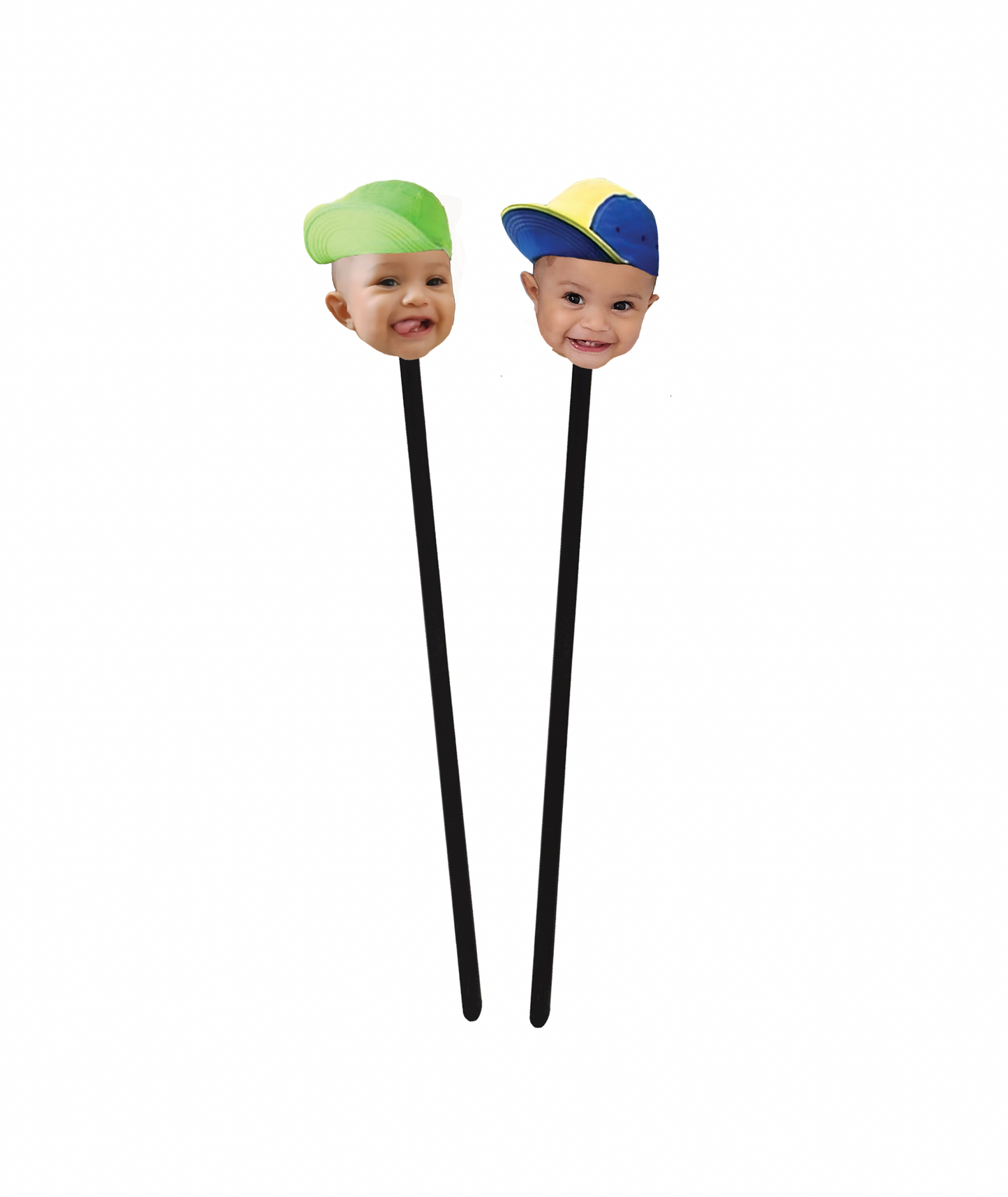 Personalized "Fresh" Party Hat Face Swizzle Stir Sticks