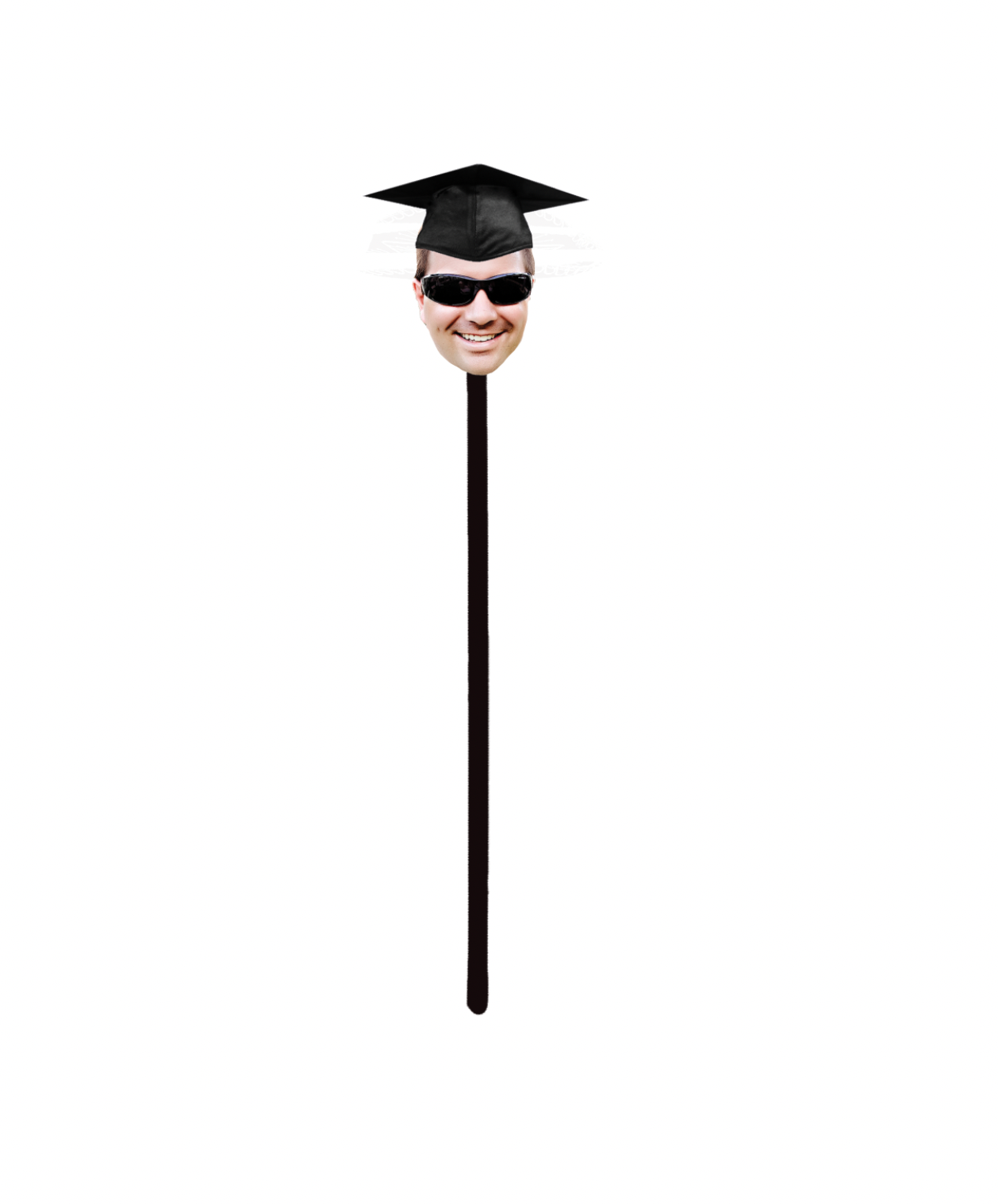 Personalized Graduation Hat Face Swizzle Stir Sticks