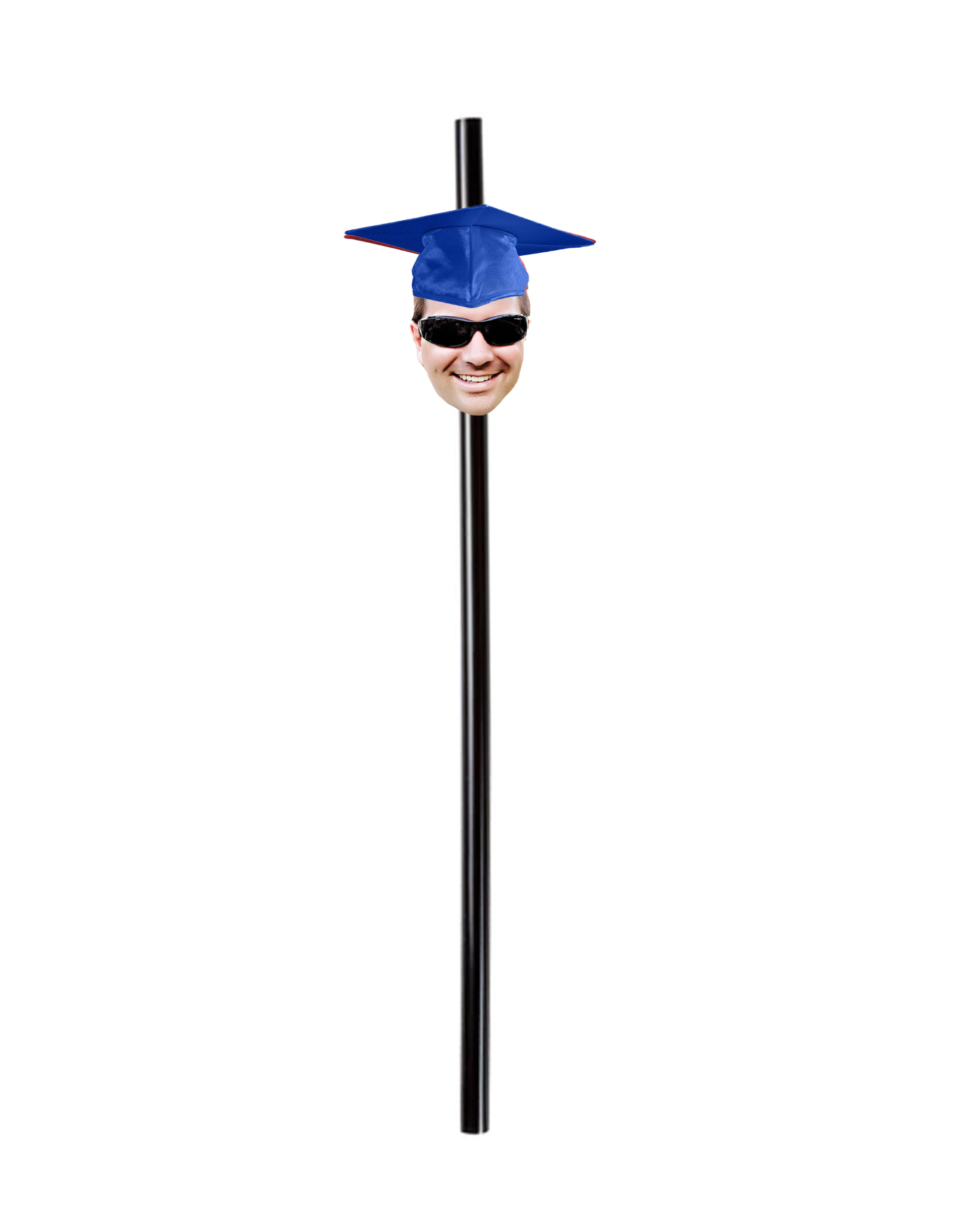 Personalized Graduation Party Hat Face Straws