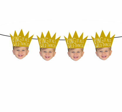 Personalized King Of Wild Things Crown Face Banner