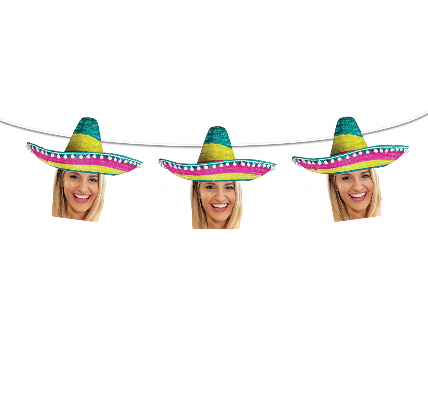 Personalized Sombrero Face Banner