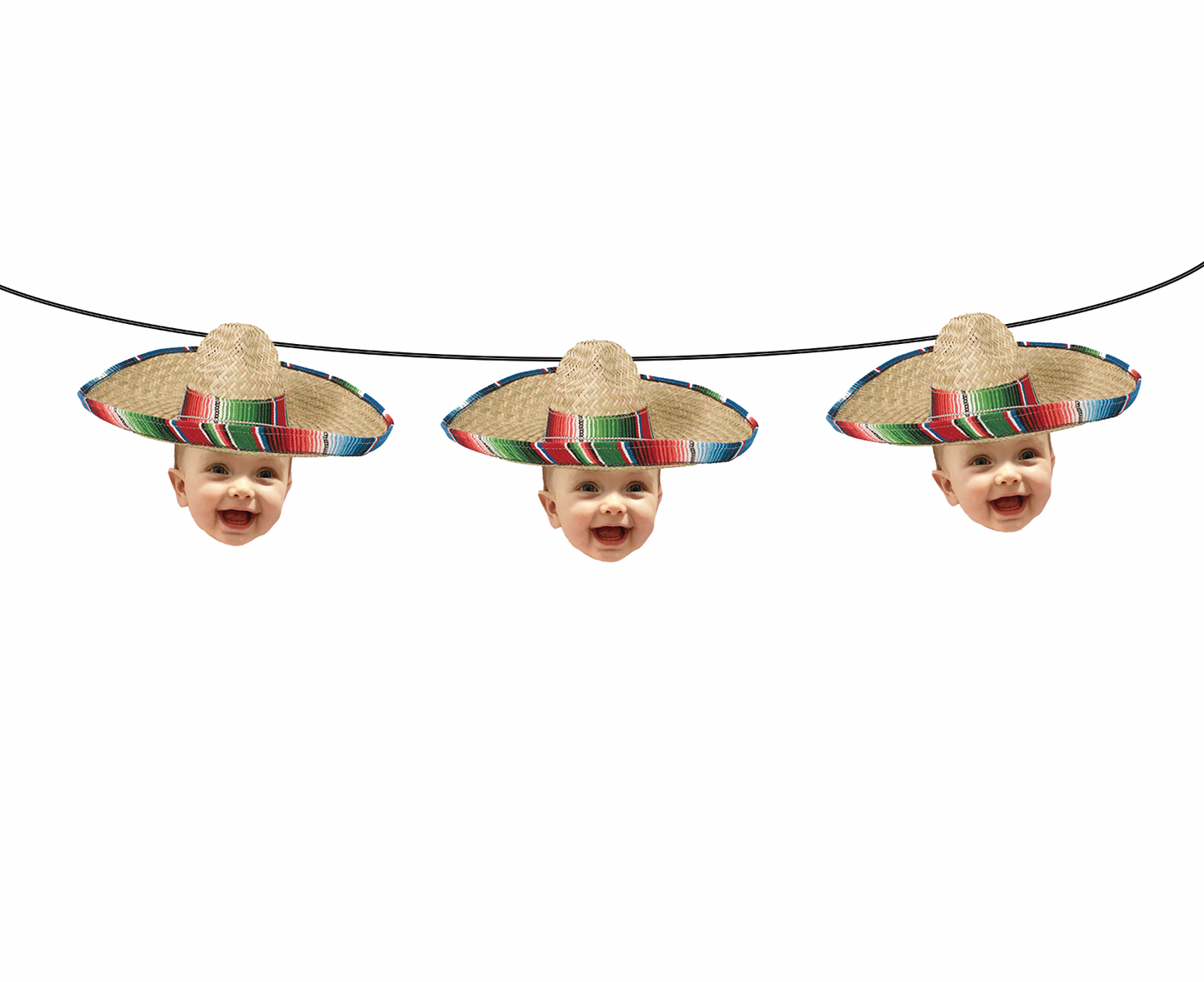 Personalized Sombrero Face Banner