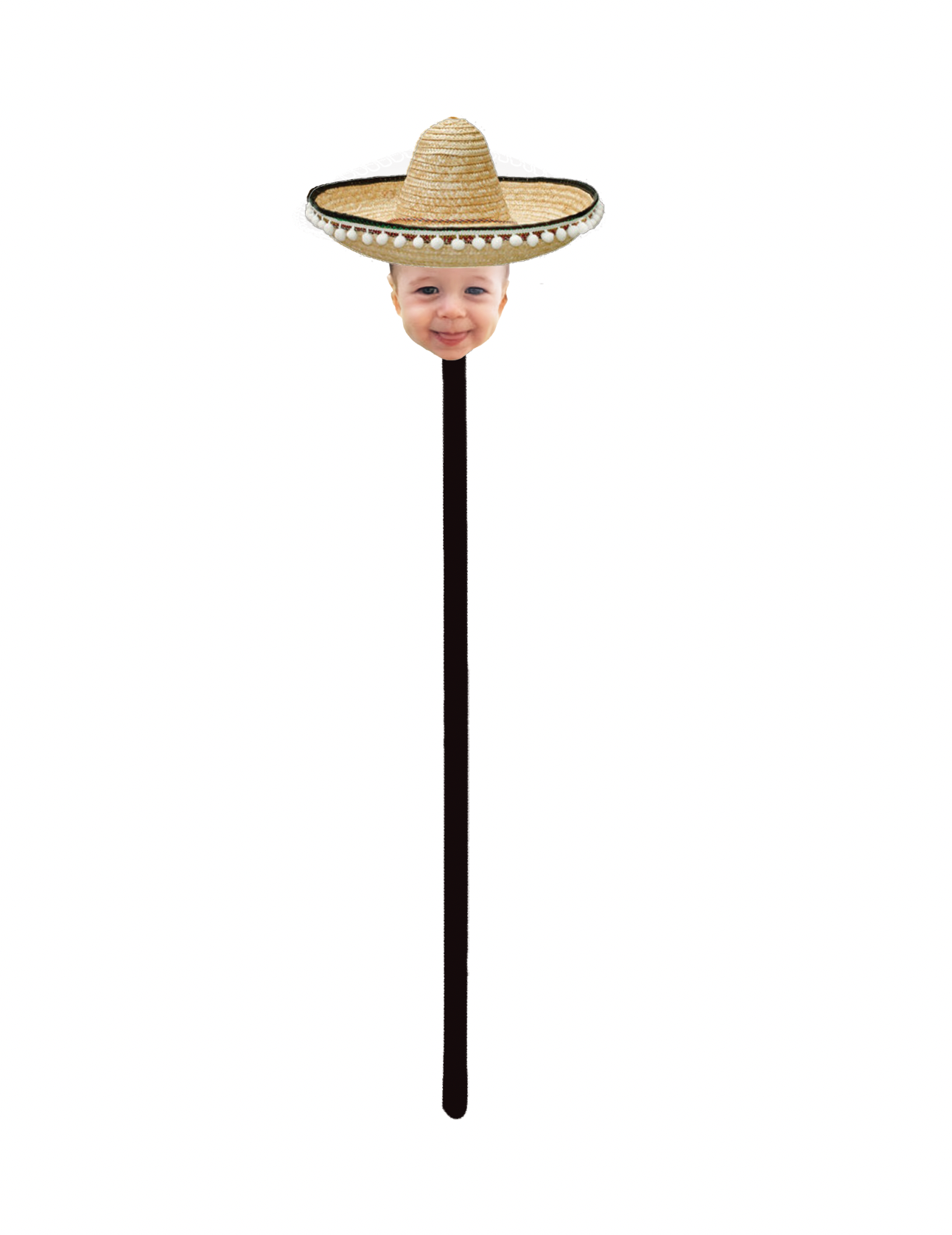 Personalized Sombrero Party Hat Face Swizzle Stir Sticks