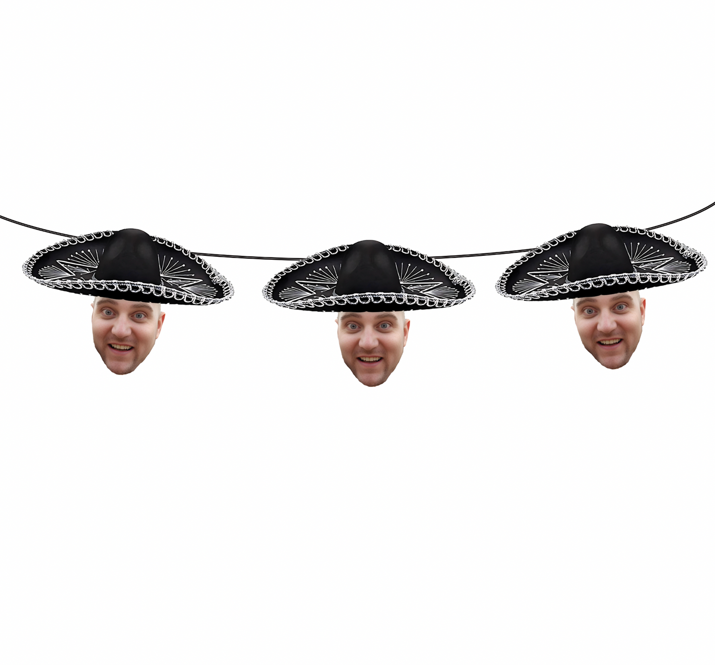 Personalized Sombrero Face Banner