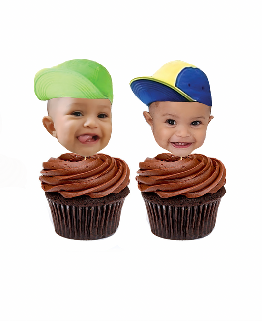 Personalized "FRESH" Hat Cupcake Toppers