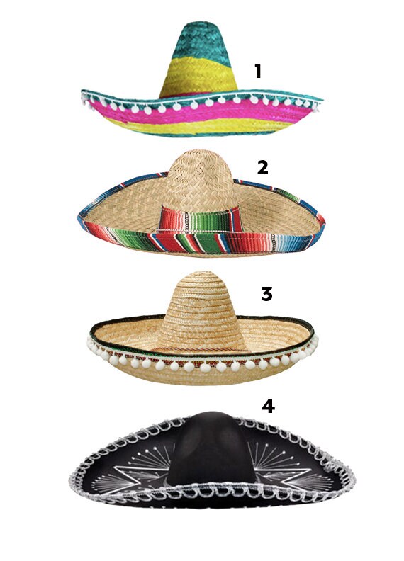 Mexican Sombrero Picture Mini Cupcake Toppers, Fiesta Sombrero Picture Mini Cupcake Toppers, Fiesta Birthday, Face Mini Cupcakes Toppers