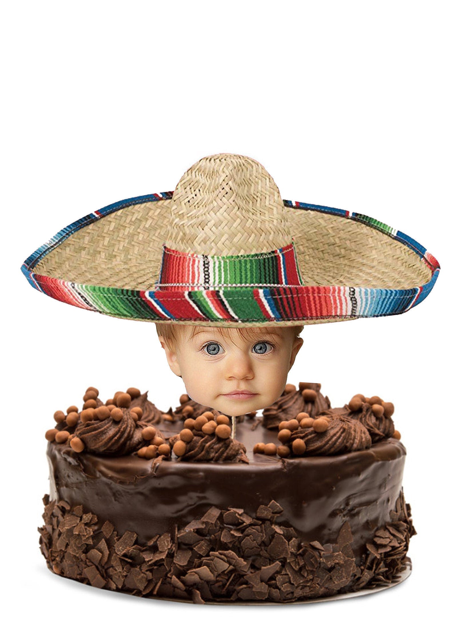 Sombrero Face Cake Topper, Mexican Sombrero Cake Toppers, Mexican Fiesta Cake topper, Fiesta Cake Toppers, Mexican Party,