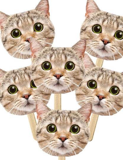 Cat Face Stick, Face On a Stick Prop, Cat Party, Cat Face on a Stick, Cat Decoration, Big Head on a Stick