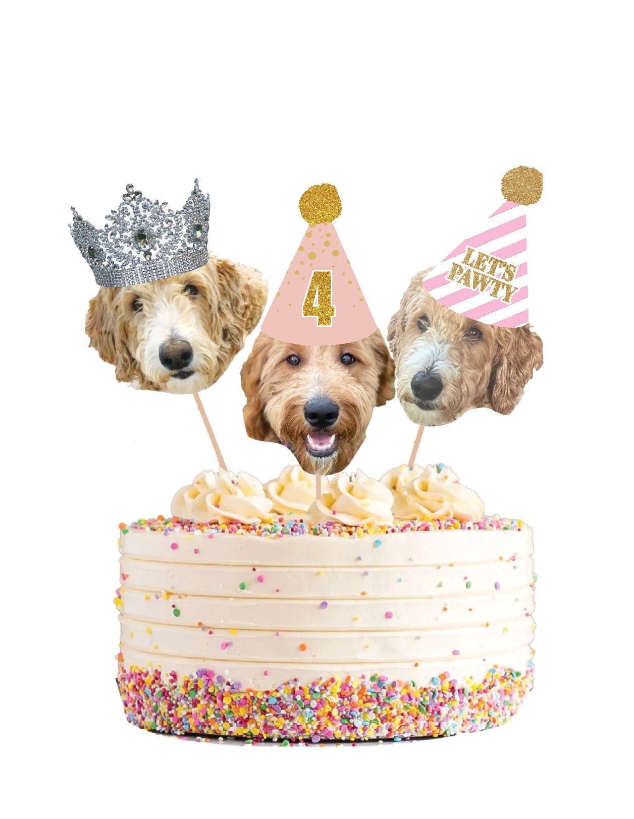 Dog Cake Toppers, Dog Birthday Decorations, Puppy Cake Toppers