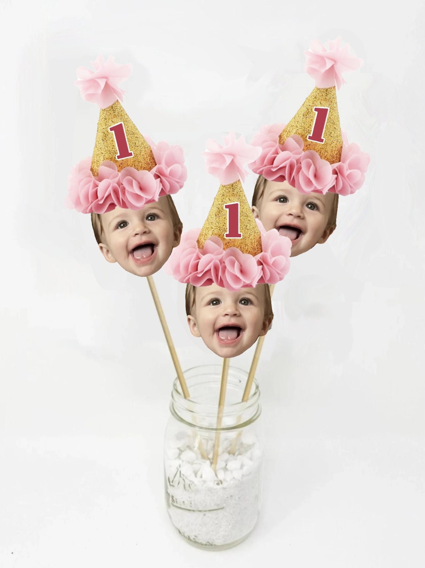 Birthday Face Centerpiece Sticks, Birthday Decorations, Birthday Centerpieces, Birthday Decor Sticks, Digital File