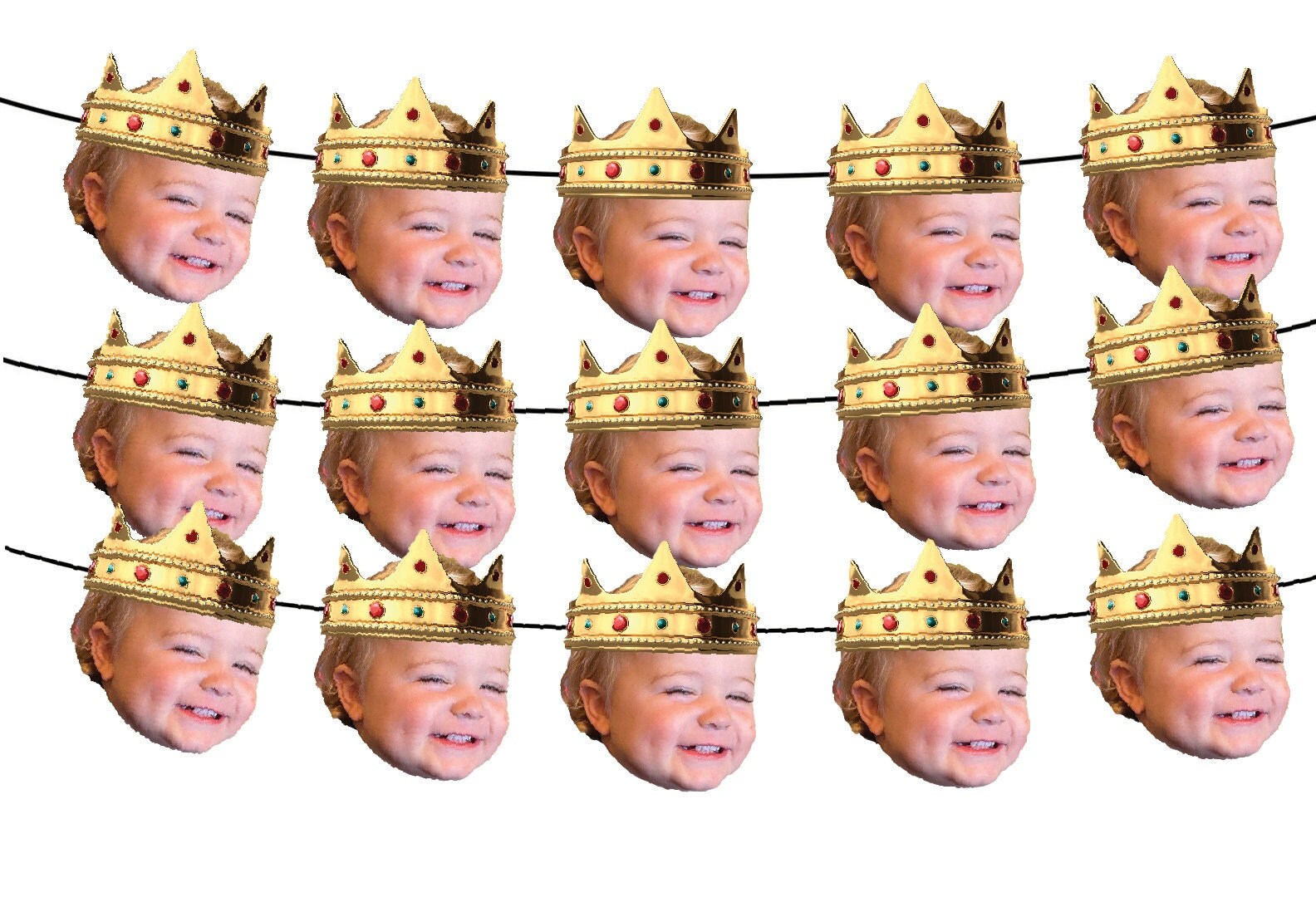 Personalized Crown Face Banners, Retirement King Wall Banner, King Crown Decorations, Birthday King, face cut out banner