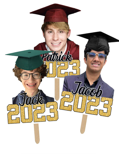 Graduation Face Stick, GraduationPhoto Face Stick, Graduation Big Head on a Stick, Graduation Fat Head